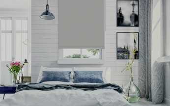 Cortinas Roller Blackout Blanca en el Dormitorio